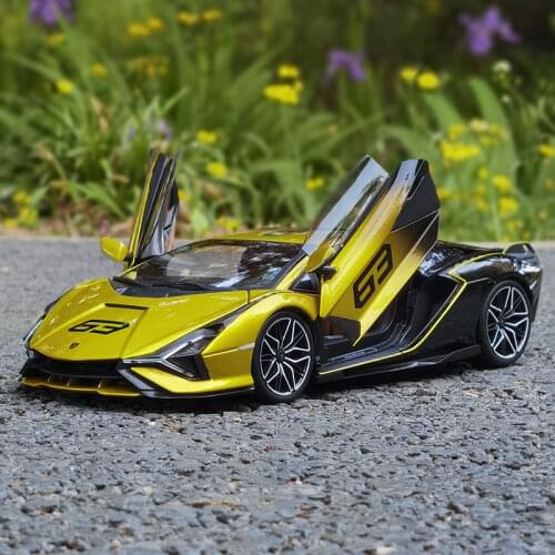 Bburago 1:18 NEW Scale Lamborghini Sián FKP 37 NO 63 Alloy Luxury Vehicle Diecast Cars Model Toy Collection Gift