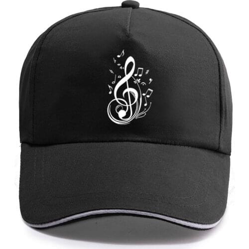 New funny Musical Notes Living Print Baseball Cap Unisex Women Men Casual Cotton Hat Snapback Hats Trucker Caps Sun-Hats