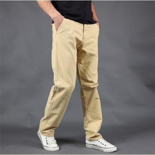 High Quality New Spring Autumn Casual Pants Men Cargo Pants Cotton Loose Trousers Mens Pants Overalls Fashion Super Large Size