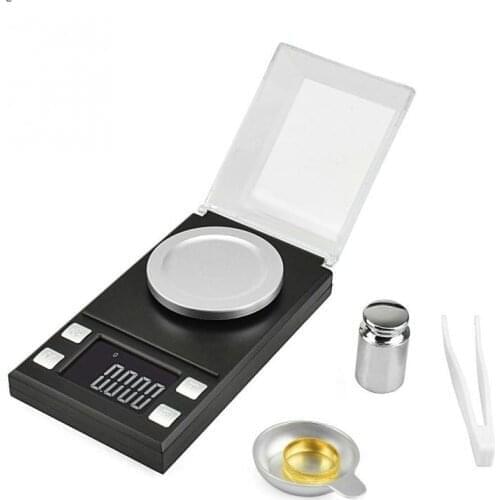 50g/0.001g Electronic Scales 0.001 LCD Digital Scale Jewelry Medicinal Herbs Portable Lab Weight Milligram Scale