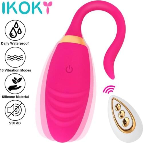 IKOKY Vaginal Anal Vibrator 10 Mode Clitoris Stimulation Sex Toys for Women G Spot Massage Vibrating Egg Wireless Remote Control