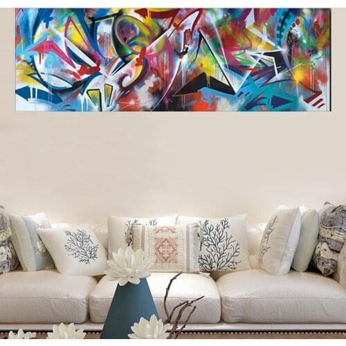 Large size Street Graffiti Art Painting Wall Art Oil Paintings Abstract Picture Home Decor Canvas Print For Living Room No Frame