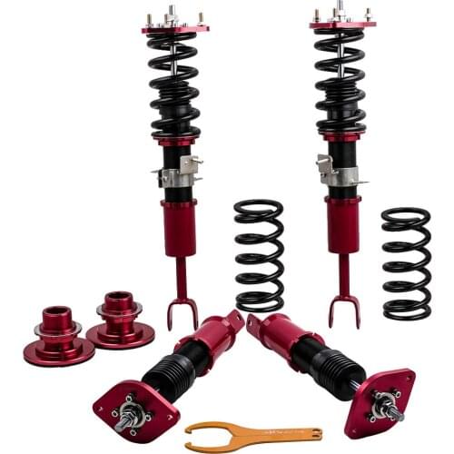 Coilovers Shocks Absorbers Suspension Kits For Nissan 350Z Z33 2003-2008 Adj. Height Lowering Coilovers Shock Kits Red