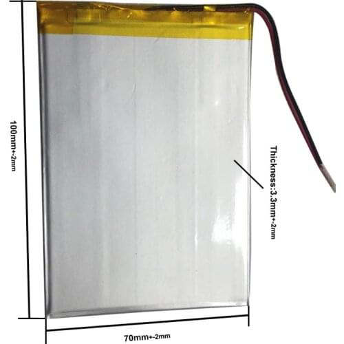 Li-ion battery for tablet pc,mp4 cell phone,speaker;Q8,Q88 3.7V,4000mAH,[3570100] PLIB (polymer lithium ion battery) 3370100