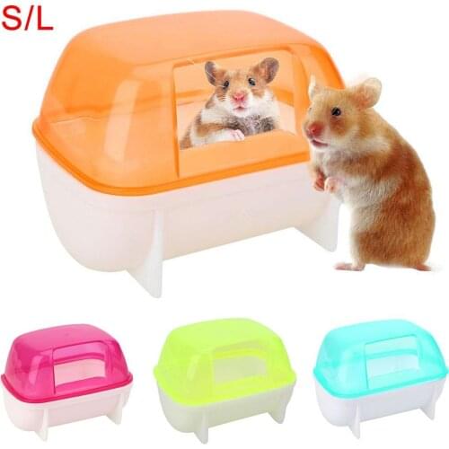 Small Pet Hamster Plastic Dustproof Bathroom Sauna Toilet Bathtub Shower Room