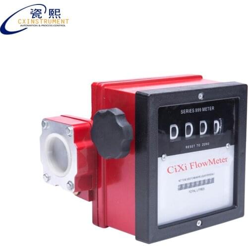 Aluminium Alloy Material Mechanical Display 40~100 L/min Flow Range and I'' Inch Connector Diesel fuel flow meters