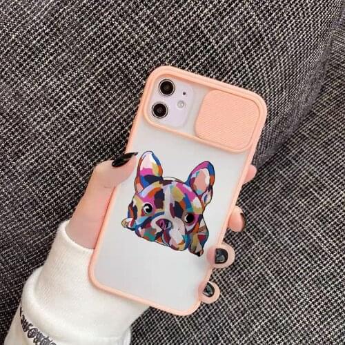 ZUIDID Cute French Bulldog Phone Case For iPhone 12 Pro MAX 11 XS 7 X SE20 X XR 8Plus Pug Dog Shockproof Hard Clear Cover Fundas