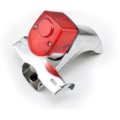 Motorcycle 4L Square Tail Light Assy & Metal Stent silver for honda small monkey JC70 DAX Z50A K3-K6 J1 J JZ