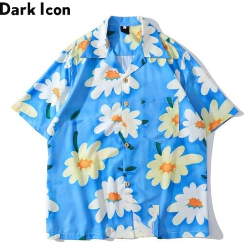 Floral Printed Hawaiian Shirt Men Vintage Collar Men' Shirt Tropical Shirts Summer Street Shirts for Men