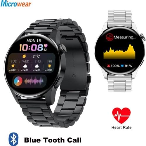 2021 Hot Sale Smart Watch Men Blue Tooth Call Sports Fitness Heart Rate Test SmartWatch For Huawei Android IOS Phone PK Watch 3