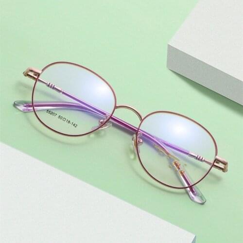 OEYEYEO New Metal Spectacles Frame Mens Retro Fashion Literary Eyeglasses Ladies Exquisite And Beautiful Round Frame Eyewears