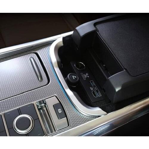 ABS Plastic Central Control Armrest Storage Box Strips Trim For Land Rover Range Rover RR Sport 2018