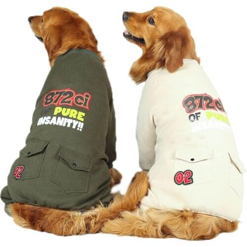 Dog coat winter With pocket Jacket Christmas Clothing Hoodies For Medium large Dogs Outfit Pet Clothes for Dog Pajamas PJS Coat
