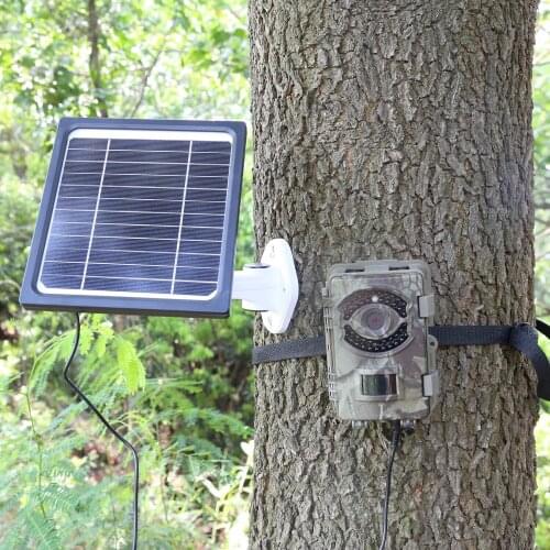 Portable 6V 9V 12V Solar Panel With 5200mAh Built-in Battery For Hunting Trail Camera IP65 Waterproof Solar Charger
