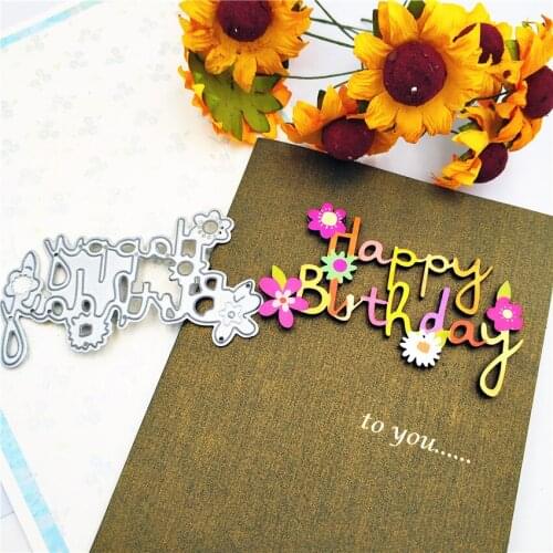 Cutting dies happy birthday metal crafts paper die-cutting /DIY embossing, Easter and New Year
