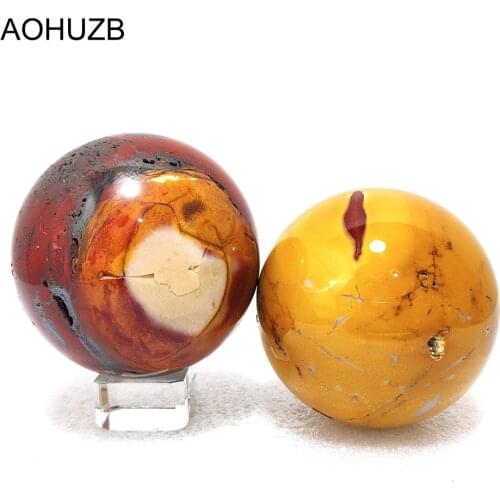 Natural Crystals Quartz Yellow Red mookaite Sphere Energy Stone Reiki Healing Ball Room Home Aquarium Decoration Gemstone