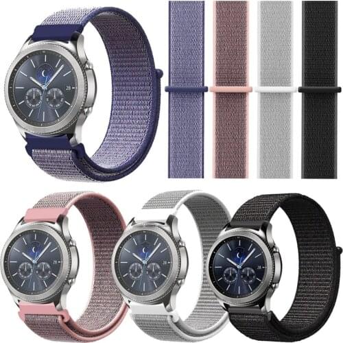 Sport Nylon Loop Watch Strap for Samsung Gear S3 S2 Frontier Classic Durable Woven Fabric-like Watch Band Wristband 22mm 20mm
