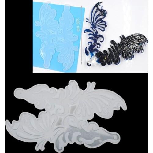 Foldable Fan DIY Silicone Mold Jewelry Resin Fan Bone Fan Blade Casting Mould Craft Tools E56C