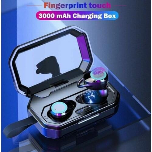 TWS Wireless Bluetooth-Compatible Headphones Smart Digital Display Mini HIFI Headset Stereo Waterproof Sports Running Earphone