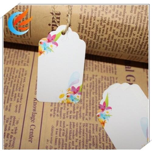 100pcs Colorful Kraft Paper Tags DIY Card Hand Draw Paper Tags Labeled Wishing Card bookmark+20M String Free Shipping