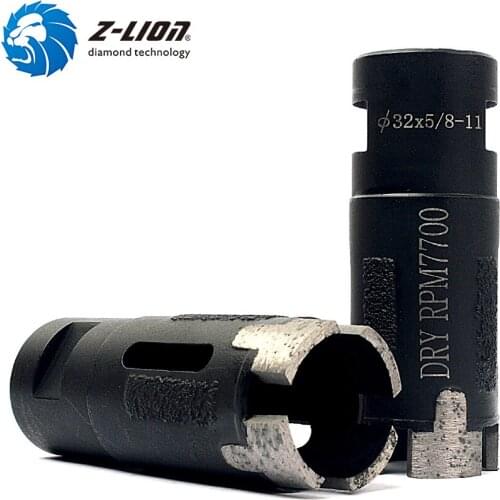 Z-LION 32mm Diamond Core drill Bit Hole Saws For Granite Marble Concrete Dry/Wet T-Segments M14 5/8-11 Drilling Diamond Tool