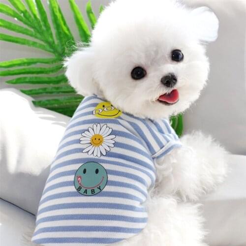 Dog Vest Clothes Spring Summer Pets Outfits Cooling Clothes for Small Dogs Pet T shirt Soft Puppy Dogs Clothes Shirts 140