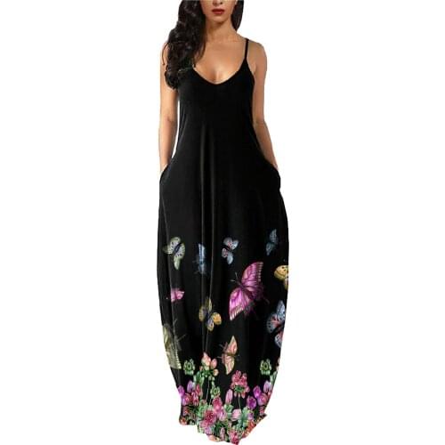 Plus Size Women Dress 2021 Summer Casual Sling Sleeveless Maxi Dress Female Beach Dresses Vestidos Party Robe Femme Sundress New