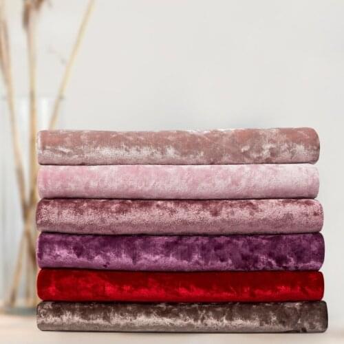 Gold Velvet Diamond Luster Fabric for Dress Stretch Gentle Thin Flannel Cloth Clothes Pillow Sofa Diy Sewing Handmade Patchwork