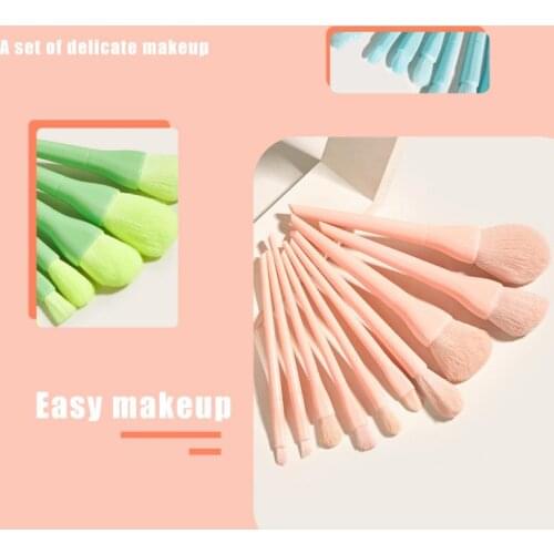 10 PCS Makeup Brushes Beauty Tools Eye Shadow Eyebrow Foundation Brush Cosmetic Beauty Kit Tool Candy Color New 2021