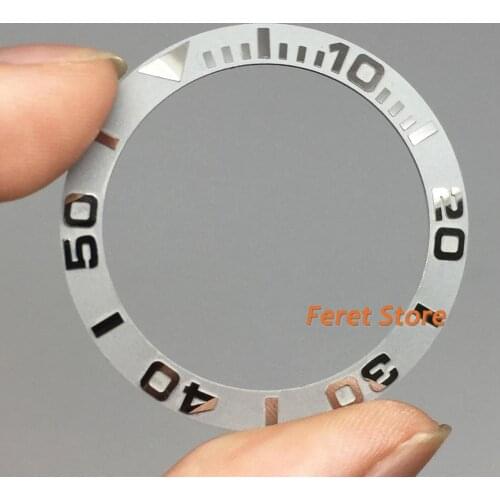 40mm grey ceramic bezel insert fit for 43mm GMT mens automatic watch