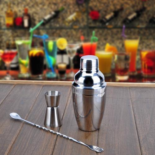 9-Pcs Boston Tool Set Two-stage Shaker Cocktail Set Stainless Steel Shaker Mixer Drink Bartender Browser Kit Bars Set Tools