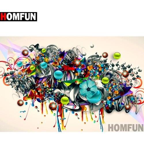 HOMFUN Full Square/Round Drill 5D DIY Diamond Painting "Flower round" Embroidery Cross Stitch 5D Home Decor Gift A14085