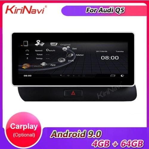 KiriNavi 10.25" Touch Screen Android 10.0 Car Radio For Audi Q5 Auto Gps Navigation Car Dvd Multimedia Player Stereo 2009 - 2017