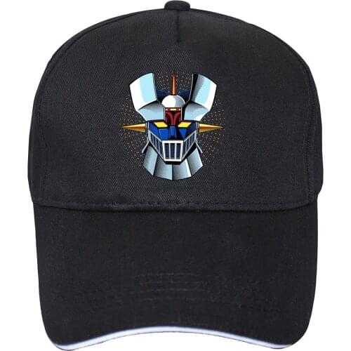 2020 Mazinger Z Hat Men Anime Old Classic Manga Robot Movie Hats Black Basic Cap Baseball Mens Hip Hop Cap Women Hats