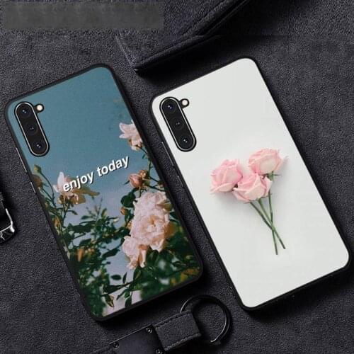 Flower pattern rose daisy art Phone Case For Samsung A51 A32 A52 A71 A50 A12 A21S S10 S20 S21 Plus Fe Ultra
