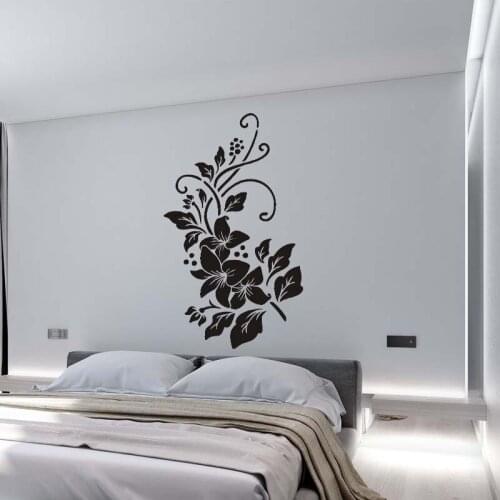 Flower Sticker Home Decor Vinyl Decal Living Room Bedroom Bedroom Removable Wall Sticker TV Background