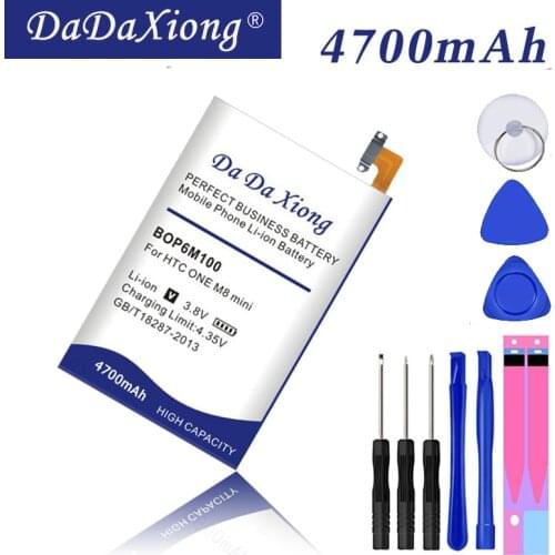 DaDaXiong Original 4700mAh BOP6M100 Li-ion Phone Battery For HTC One Mini 2 / One M8 Mini M8mini Phone Battery