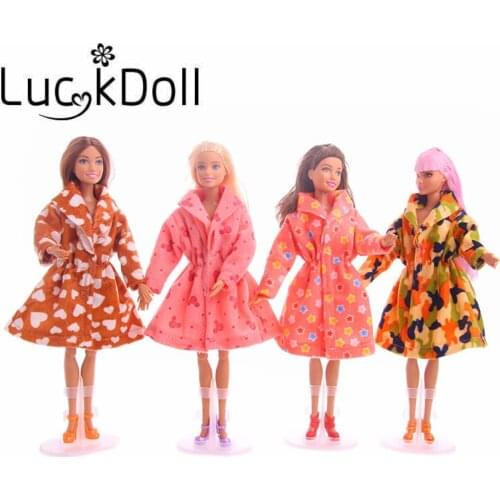 LUCKDOLL 8 Beautiful Fashion Handmade Clothes Dress Grow Flannel Coat Doll Clothes ,Girls Toys,Generation,Birthday Gift
