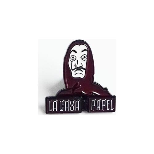 Custom La Casa de Papel Pin Money Heist Dali Enamel Pin Lapel Badge Brooch Welcome to Customize with Your Logo Design