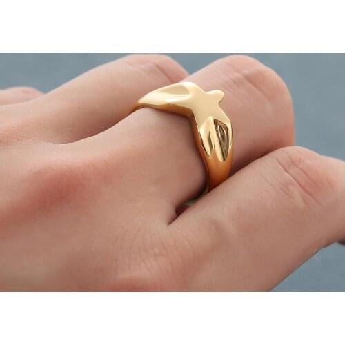 Personalized Custom Name Ring Gold Star & Heart Shape Stainless Steel Customized Nameplate Rings for Female Wedding Ring Jewelry