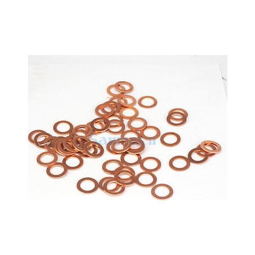 Multiple Thick 1.5mm Copper Flat Gaskets Crush Washer Sealing Ring Spacer For Boat