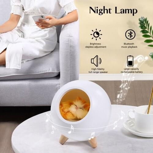 Mini Pet House Night Light Portable USB Dimming Table Lamp Kids Baby Bedroom Decoration Light