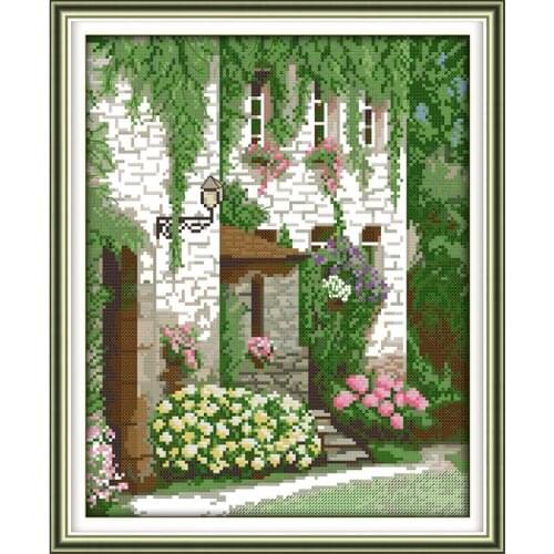 Cross stitch pattern 14CT 11CT count printing canvas DIY landscape cross stich kits dmc needlework embroidery set home decor