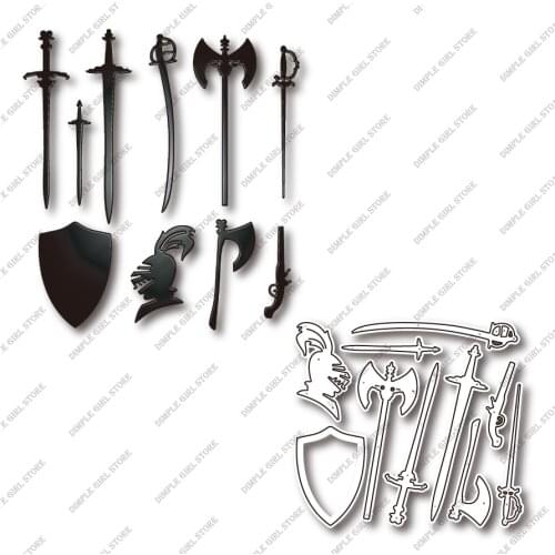 Soldier Knives Combination Metal Cutting Die Stamp and Death 2021 New Arrival Scrapbook Decoration Template Stamp
