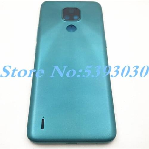 New Back Battery Cover Housing For Motorola Moto E7 E 2020 X-2052-2 Rear cover With side key (No Glass Lens)