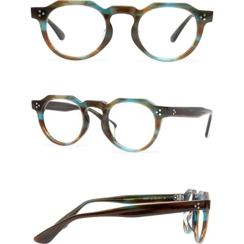 Belight Optical Women Men Japan Handmade Quality Eyewear Vintage Acetate Prescription Eyeglasses Spectacle Frame 9532