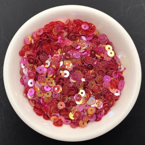 5mm 20g Trasparent AB Red Sequins PVC Loose Crafts Paillette Handmade Wedding Garment Sewing DIY Craft Lentejuelas Accessories
