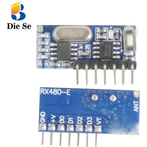 433mhz RF Receiver Learning Code Decoder Module 433 mhz Wireless 4 Channels output DIY kit For Remote Control 1527 encoding