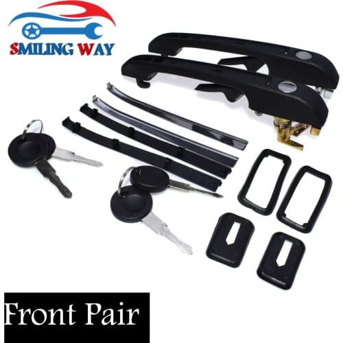 SMILING WAY# Outside Door Handle For VW Golf Jetta MK1 MK2 Scirocco Caddy Derby Passat Polo Santana Front Rear Left Right Pair