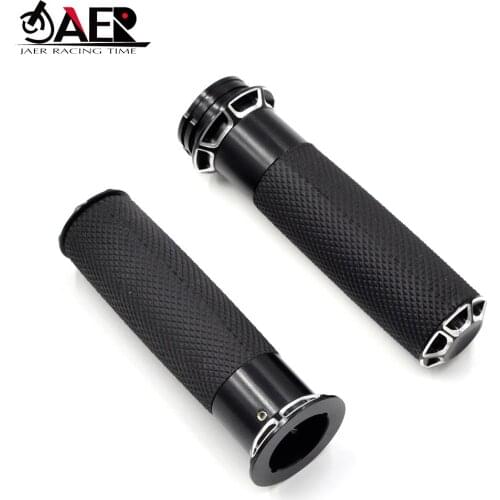 Custom Motorcycle 1" 25mm Aluminum CNC Handlebar Handle Bar Hand Grips for Harley Softail Sportster Touring Dyna